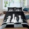 Exquisite International Chess Duvet Cover Set Bedding Set Boy Girl Adult Bedroom Decoration Single Double Large Size 2/3pcs
