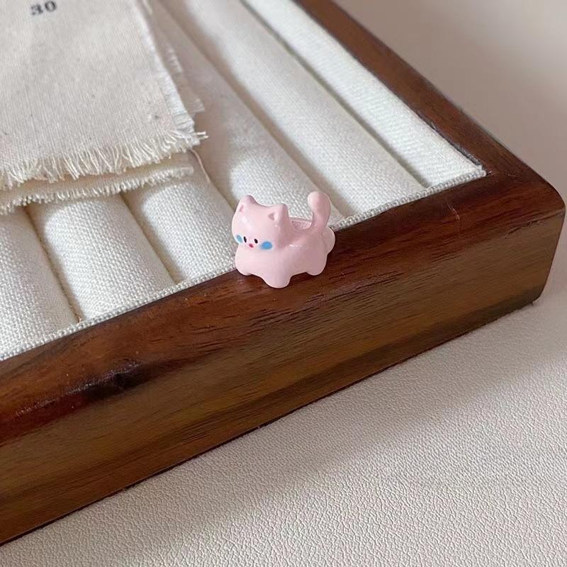 Femei Minunat Desene Animate Pisică Cercei Clip în Formă de U Fals Piercing Coreean Delicat Negru Alb Pisică Cercel Bijuterii Accesorii