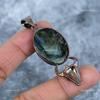 Oval Natural Labradorite Copper New Electroformed Sisters Gift Pendant Jewelry VP-65