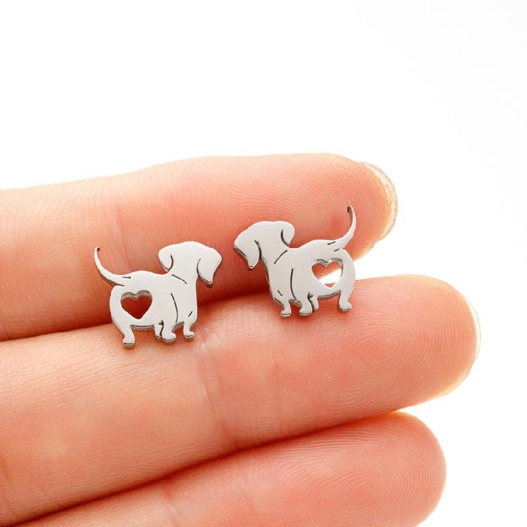 Fashion Ear Jewelry Pet Dog Ear Stud Dachshund Ear Pins Alloy Material for Daily
