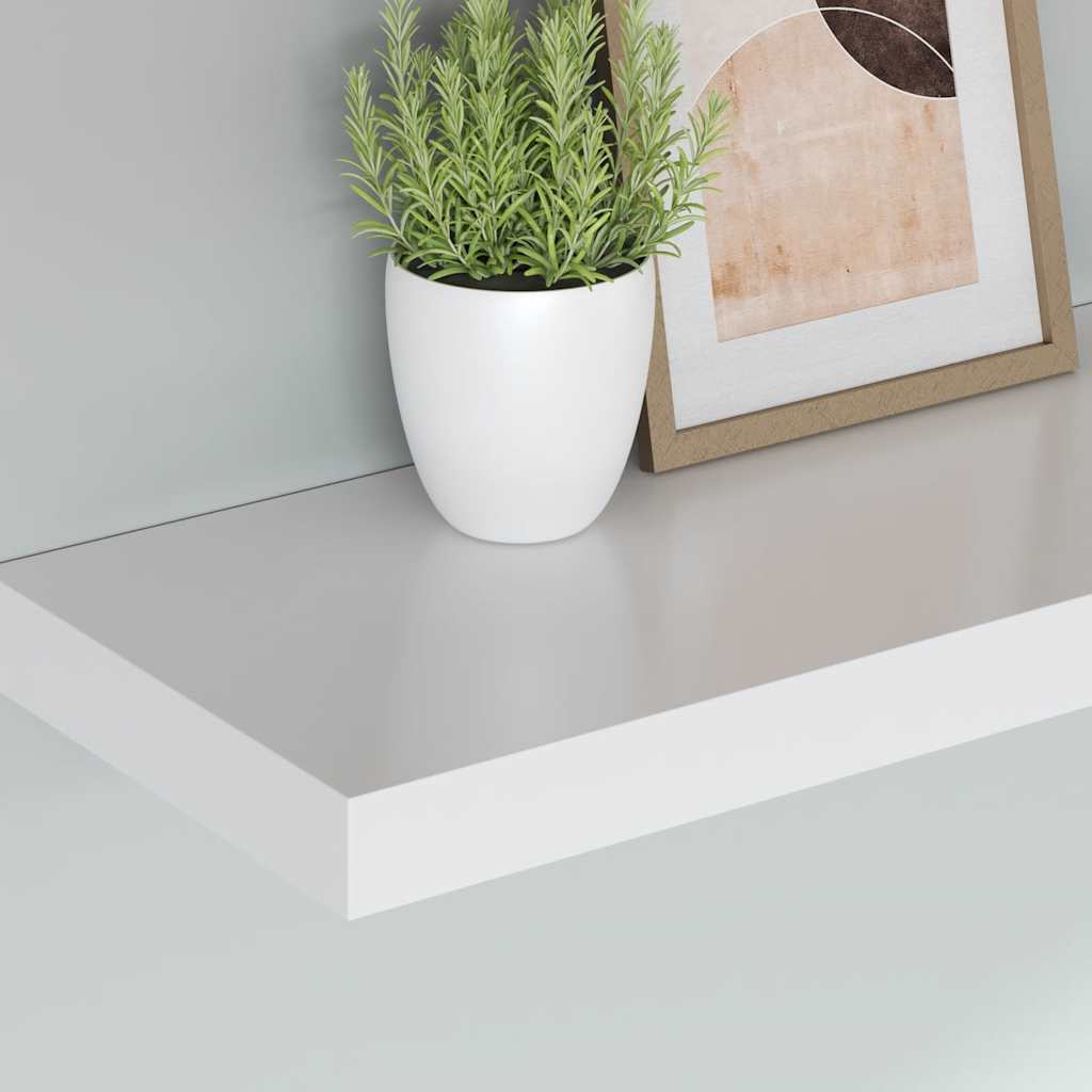 Floating Shelves Set 4 Pcs White 80 X 23.5 X 3.8 Cm MDF