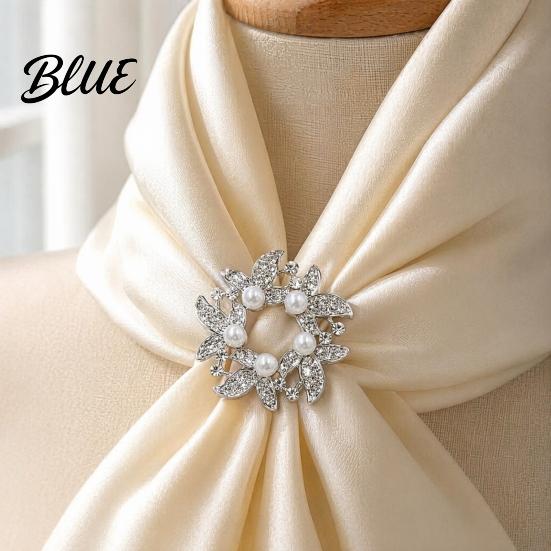 Non-deforming Brooch Pin Faux Pearl Wreath Design Lapel Pin