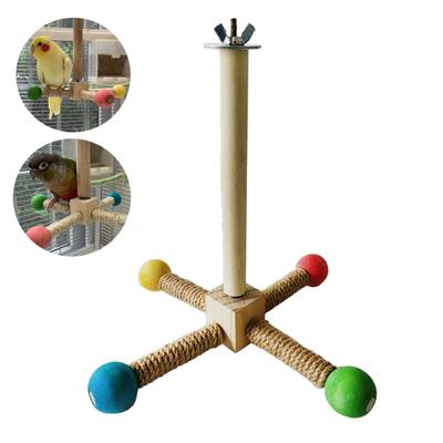 Papagal, biban, jucărie, rotație 360 ​​de grade, suport pentru exerciții din lemn, accesorii pentru papagali, peruși, Lovebirds, Finch, Conure