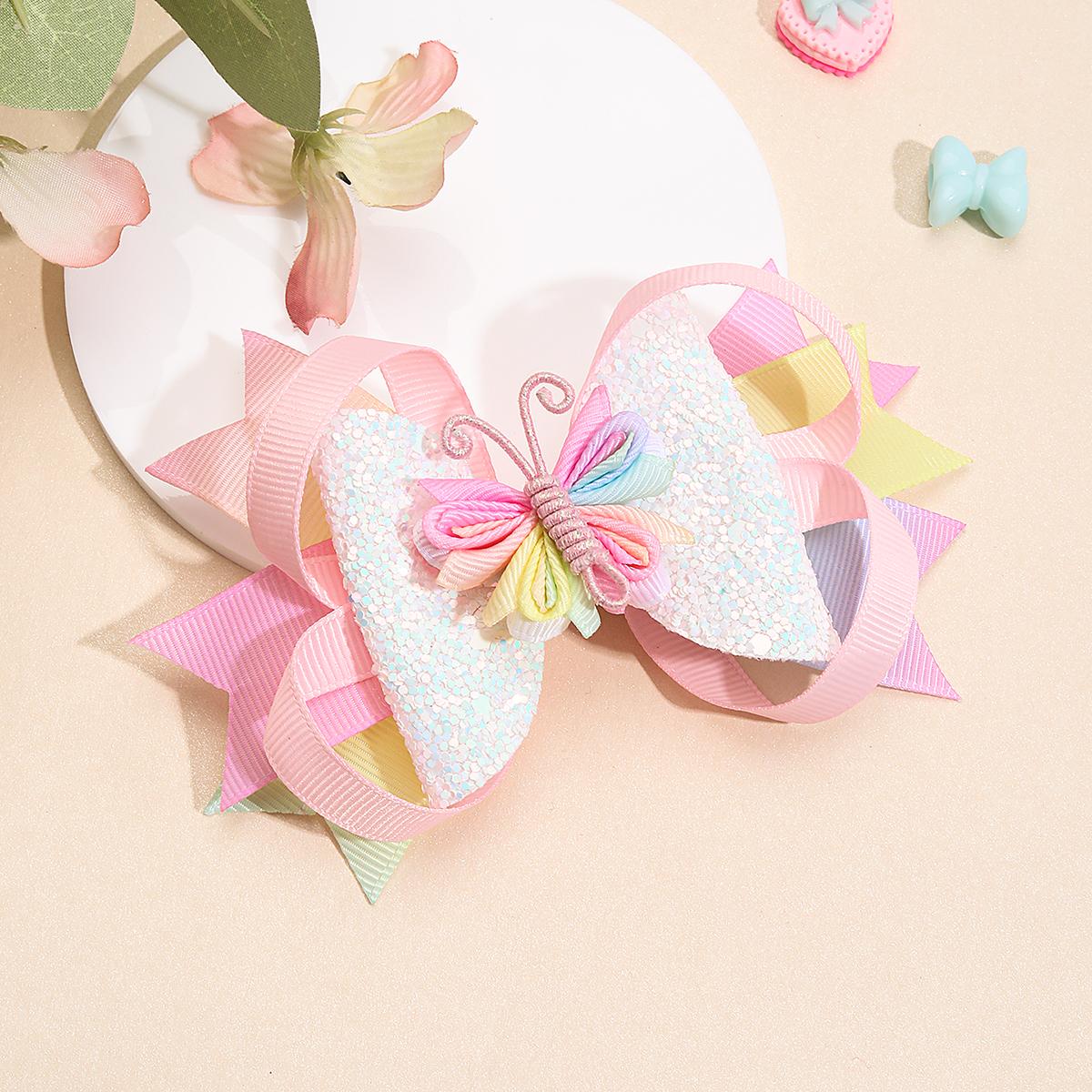 

New Butterfiy Flower Pearl Hair Clips Solid Bowknot Hairpins For Girls Children Boutique Barrettes Kids Fashion Hair Accessories