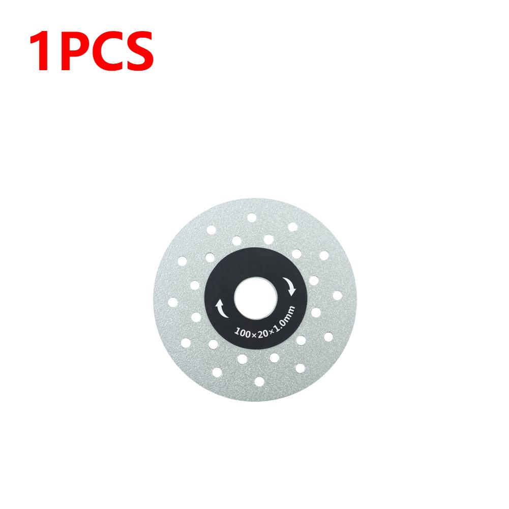 1-20X 100mm Cutting Blade Porous Widened Diamond Rock Slabs Cutting Disc Slate Flat Grinding Cutting Blade Ultra-thin Saw Blade