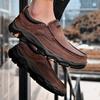 Men's Spring Slip-on Shoes, Leather Shoes, Lazy Casual and Comfortable Loafers