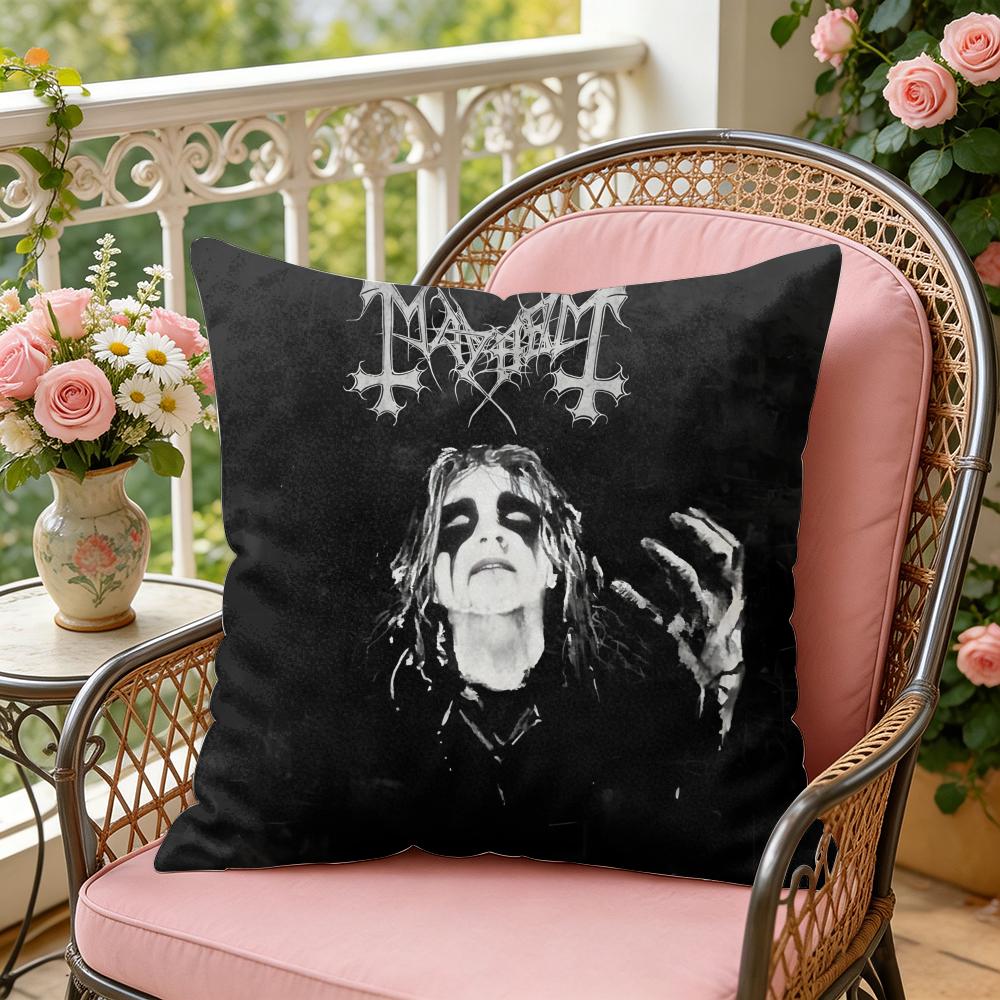 Band MMayhem Cushion Cover Soft Plush Throw Pillow Cover DoubleSided Decorative Cushion Case Sofa Bedroom Home Decor