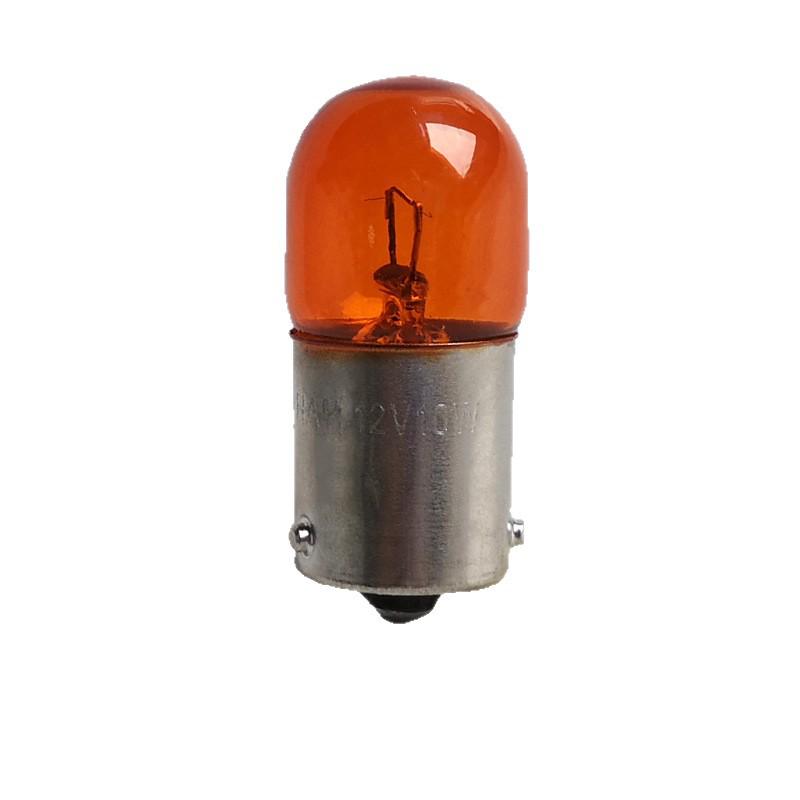 12V Motorcycle Turn Signal Light, Amber/Blue, T16 5W/10W, Single Contact, Right Angle.