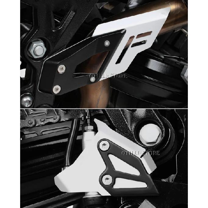 New Black Titanium Left Right Heel Guard Foot Peg Bracket Rear Set Fits For BMW F650GS F700GS F 650 700 GS F800GS F 800 GS ADV
