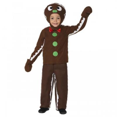 Childrens/Kids Gingerbread Man Christmas Costume Set
