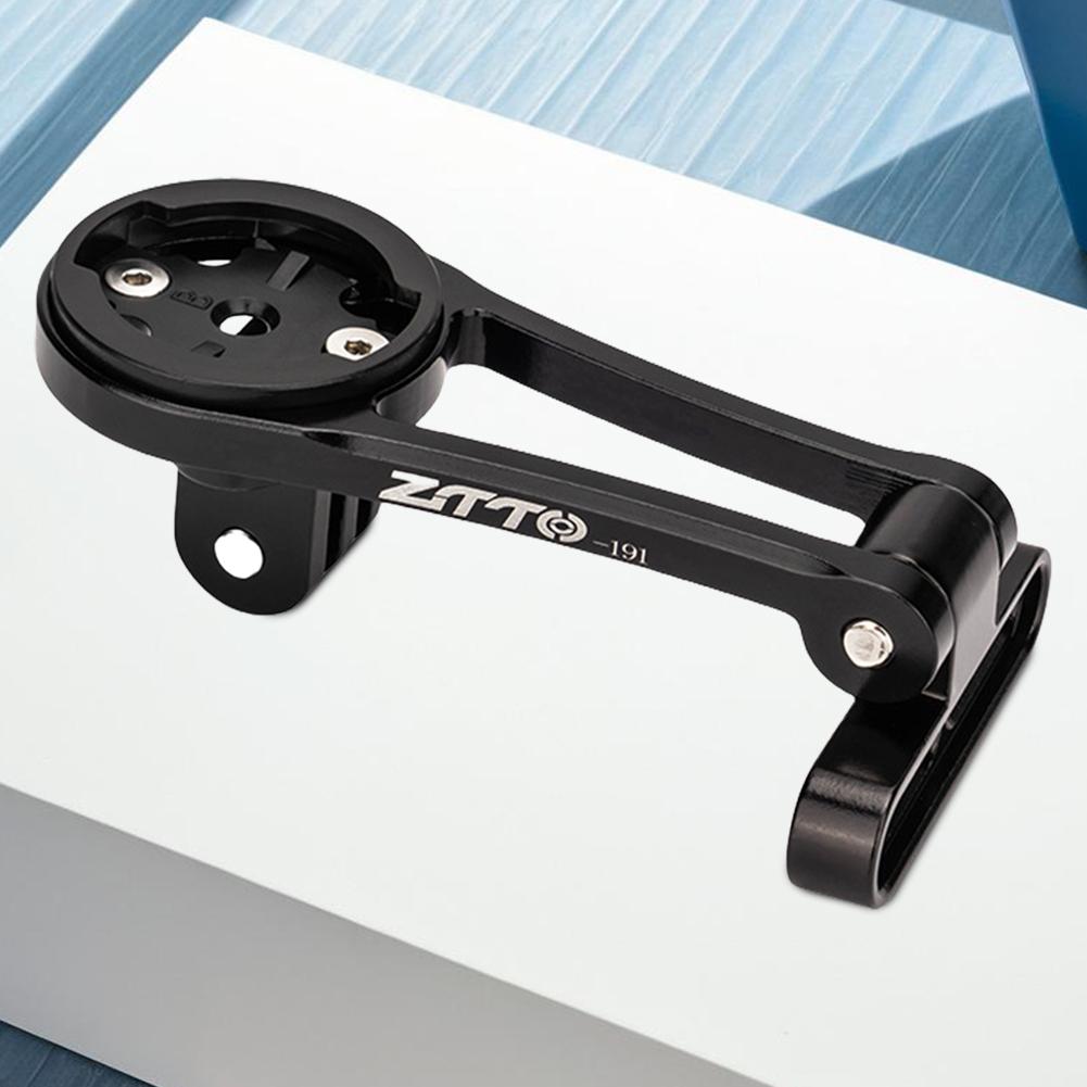 Adjustable Bike Handlebar Speedometer Mount Bicycle Stem Computer Mount Mountian Bike Stopwatch Stand for Garmin/Wahoo/Bryton nero