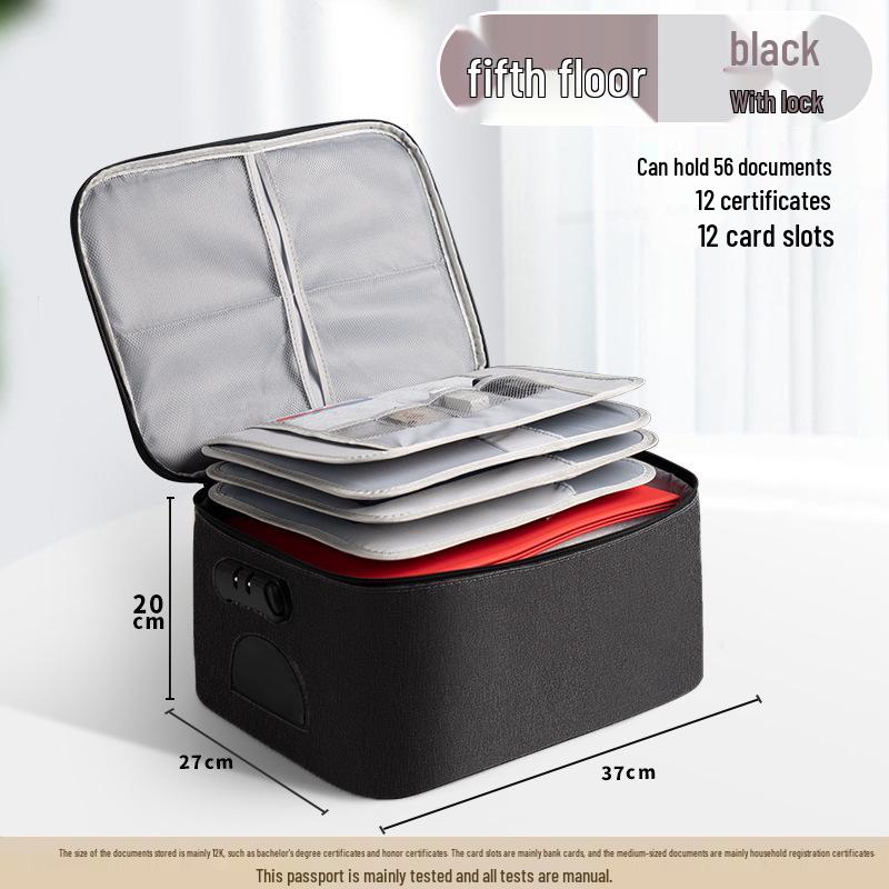 Multi-Layer Travel Storage Box for Documents and Cards