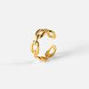 Wholesale Twisted Link Chain Open Rings Stainless Steel Jewelry  Gold Plated Adjustable Finger Rings For Women Party Gift