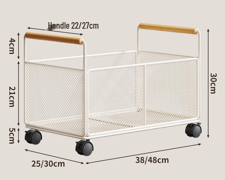 Large Plush Toy Storage Basket with Handles for Children's Dolls