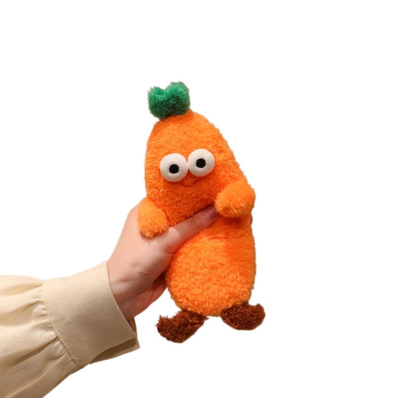 Nettoyeur de pipe en peluche dessin animé légume Support de téléphone Kawaii Décoration de chambre Mignon Radis Aubergine Carotte Concombre Support Poupée Cadeaux pour enfants