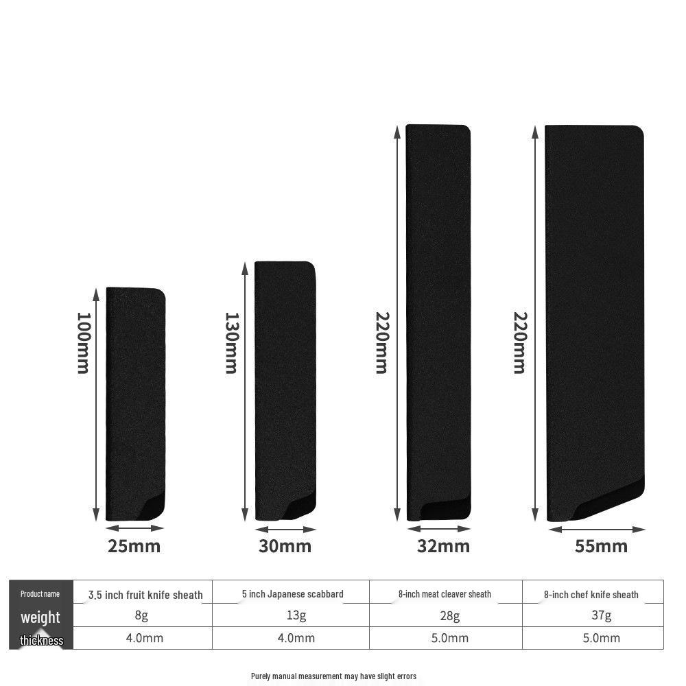 Eco-friendly Portable ABS Knife Sheath - Universal Rectangular Protector with Plant Velvet 