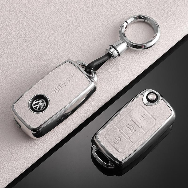 Pentru VOLKSWAGEN VW Carcasă Cover Shell din Piele pentru Cheie Auto Remote Pentru Volkswagen VW Polo Golf Passat Tiguan Beetle Caddy T5 Up Eos Keych