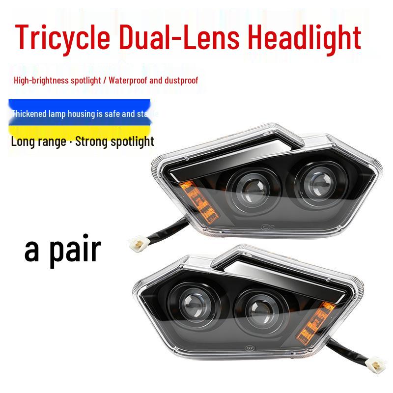 High Brightness LED Headlight Assembly with Turn Signal for Xubang Tricycle