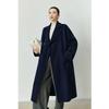 Classic Double-breasted Silhouette Double-sided Wool Coat Medium and Long Woolen Coat Women's YM11