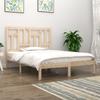 Solid Wood Bed Frame without Mattress 140x200 cm Pine Wood