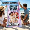 Custom Name Personalized KPop Demon Hunters Print Beach Towel, for Trip Camping Beach Party Home Decor, Birthday Gift for Family & Friends