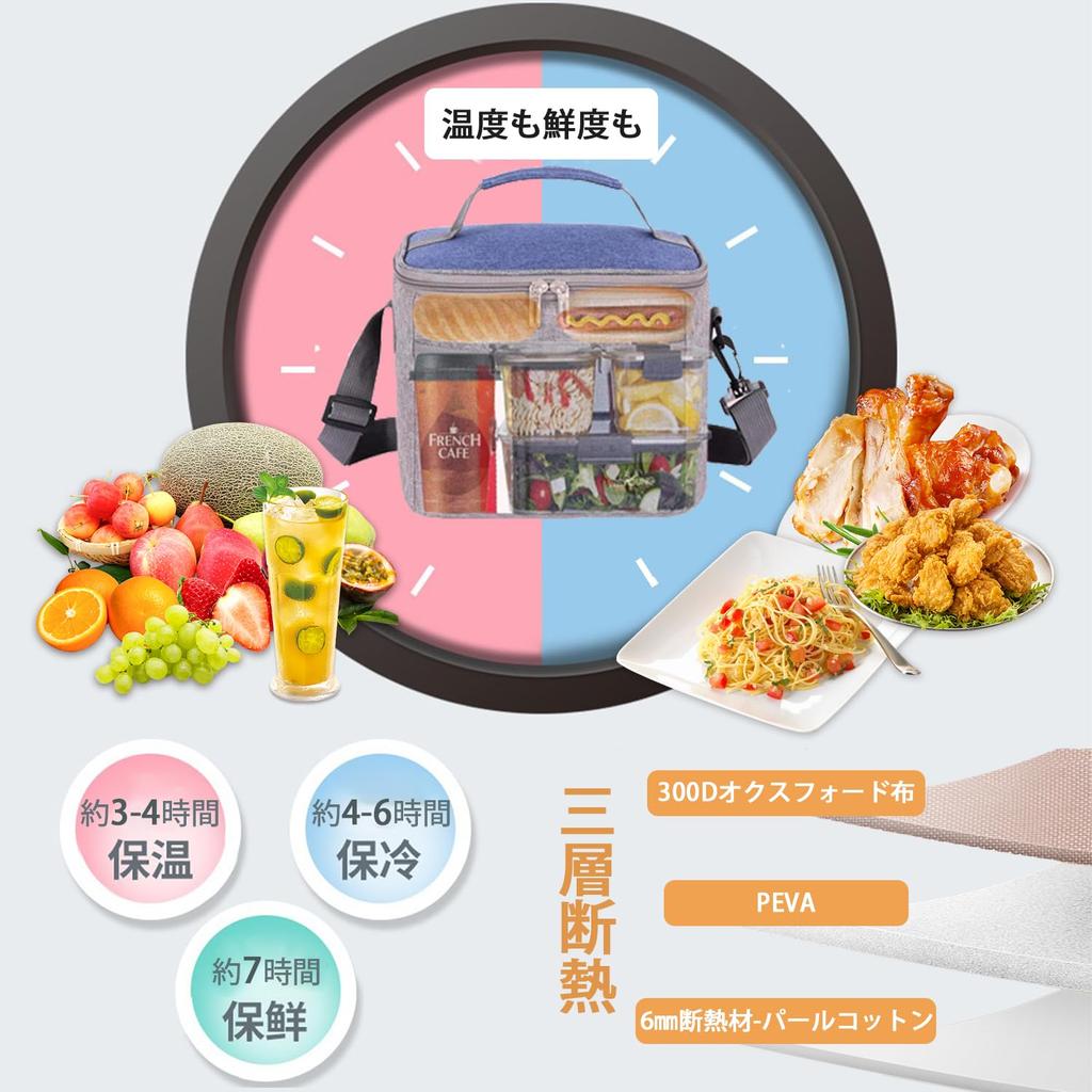 Roleness Insulated Lunch Small 7L Insulated Lunch Stylish Soft Can Be Carried by Hand or Over the Perfect for Commuting To Work or School Bag,