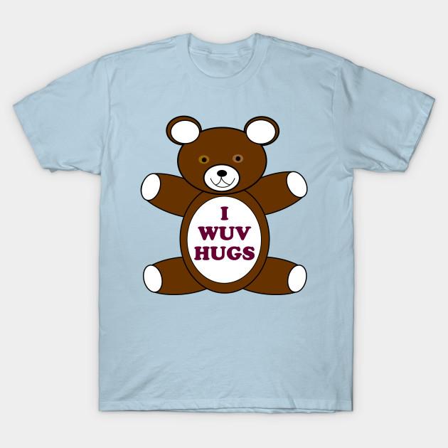 

Men Black Print T-shirt I Wuv Hugs No-Cut Transfer Paper Print Cotton Tshirt L світло-синій колір