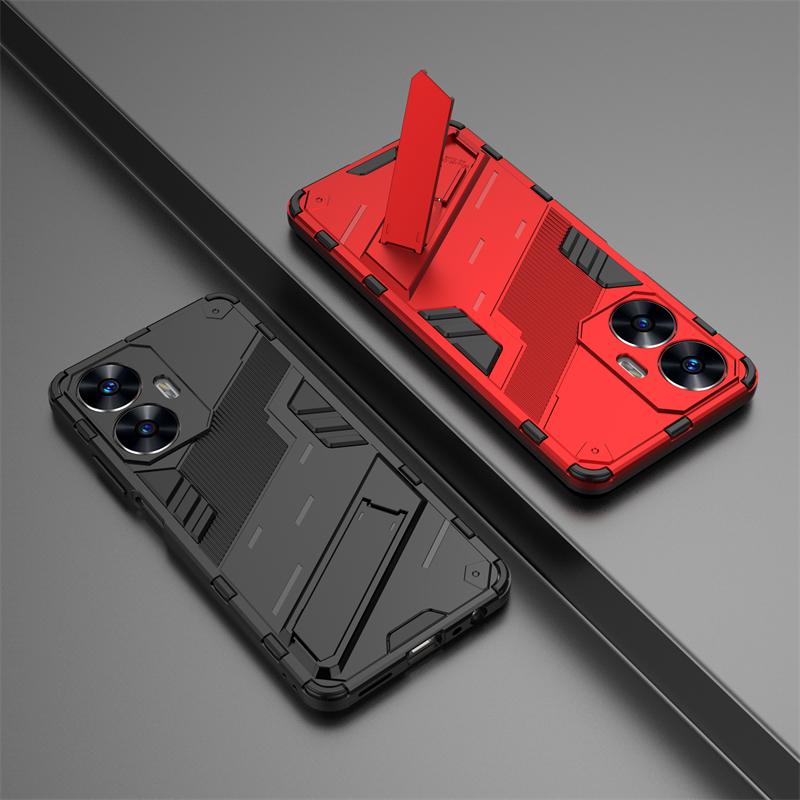 For Realme C55 Case Protective Phone Holder Case For Realme C55 Cover Invisible Bracket TPU Armor Realme C55 Case