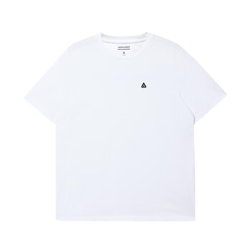 JACK&JONES Men's Comfortable Letter Print Short Sleeve T-Shirt
