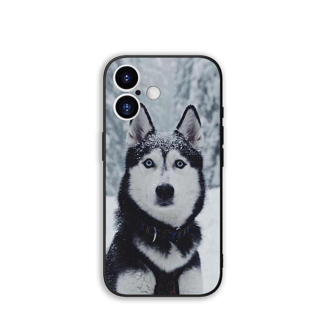 Phone Cover Lovely Husky Dog Funny Casing for Apple iPhone 16 15 14 Plus 13 12 Mini 17 Pro Max + ProMax 16E Air 15+ Case