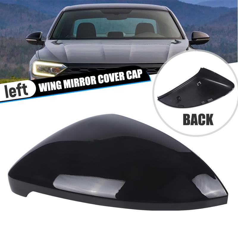 Glossy Black/Super White Door Wing Rearview Mirror Housing Shell W/Turn Signal For VW Jetta 2024 2025