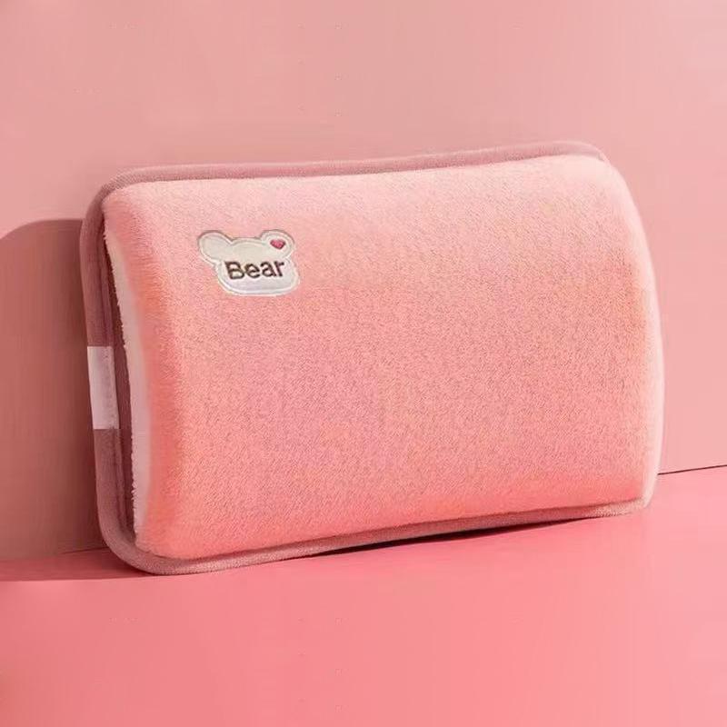 Plush Electric Hot Water Bag EU Plug Charging Heating Water Bags Winter Warm Hand Pocket Reusable