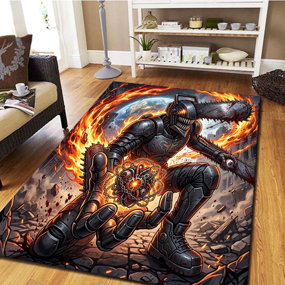 Chainsaw Man  Carpet Floor Mat Non Slip Washable Large Area Gamer Bedroom Home Room Decor YUN6512