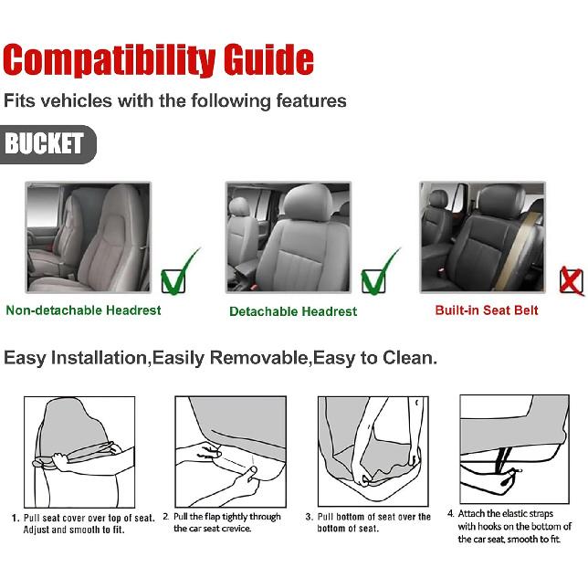 uxcell Universal Baja Seat Cover Universal Durable Bucket Seat Cover for Car SUV Automotive Navy Blue