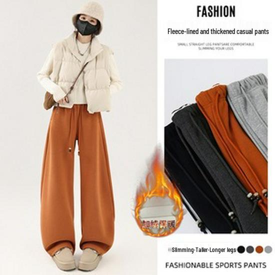 2025 A/W Women's High Waist Leopard Print Velvet Pants - Slimming Wide Leg Style