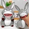 New Stress-relief Big Mouth Donkey Squishy Toy Creative Gift Tpr Material Grey