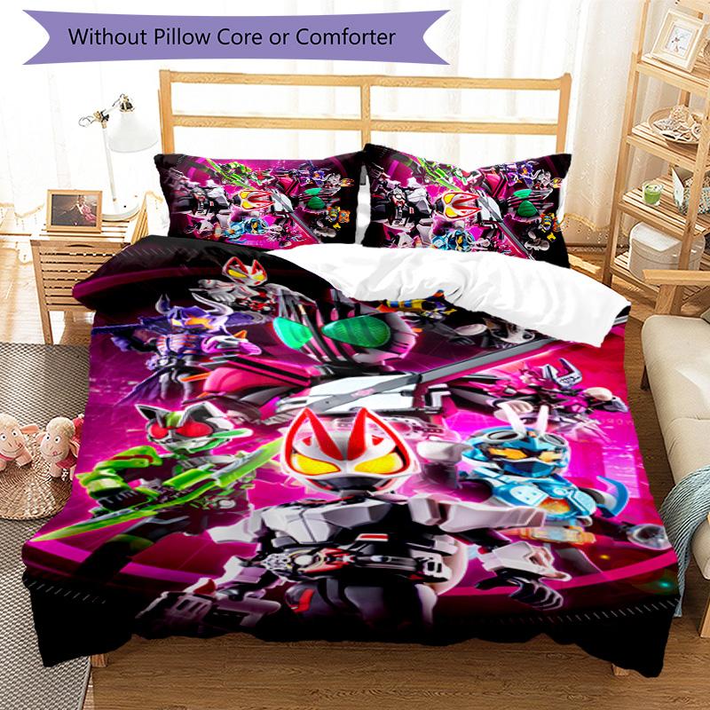 3pcs UFO Robo Grendizer3 pattern bedding set duvet cover set includes duvet cover &pillowcases, perfect all season bedroom decoration & gift