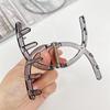 Transparent Gray Large Claw Clip - High-End Korean Hair Accessory for Women's Updos
