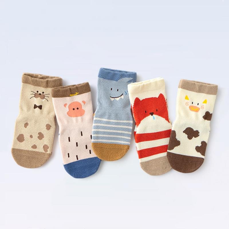 Baby Anti Slip Floor Sock Newborn Footwear Spring Autumn Middle Tube Sock Boy Girl Soft Cotton Cartoon Socks Kids Cartoon Sock