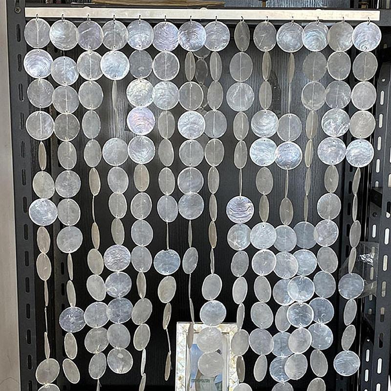 Round Shells for Crafts 2 Inch Natural Seashells with Holes Blank Shell Pendants for Wedding Home Decor Birthday Party Craft