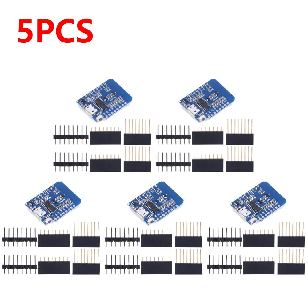 1-10pcs ESP8266 D1 Mini WIFI Development Board ESP-12F Wemos D1 Mini Nodemcu Lua Iot Board 3.3V Met Pins TYPE-C/Micro USB