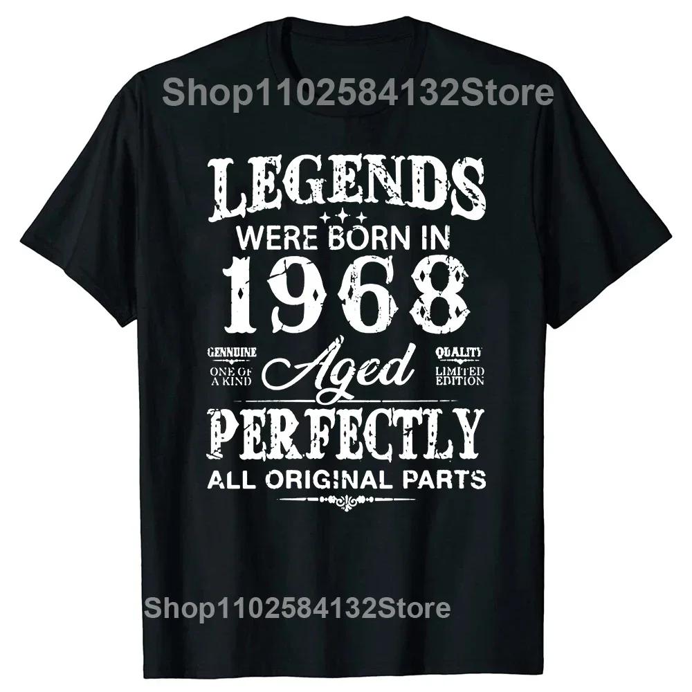 Funny 56 Years Old Vintage 1968 Limited Edition 56th Tee Tops Round Neck Short-Sleeve Fashion Tshirt Clothing Basic T-shirts