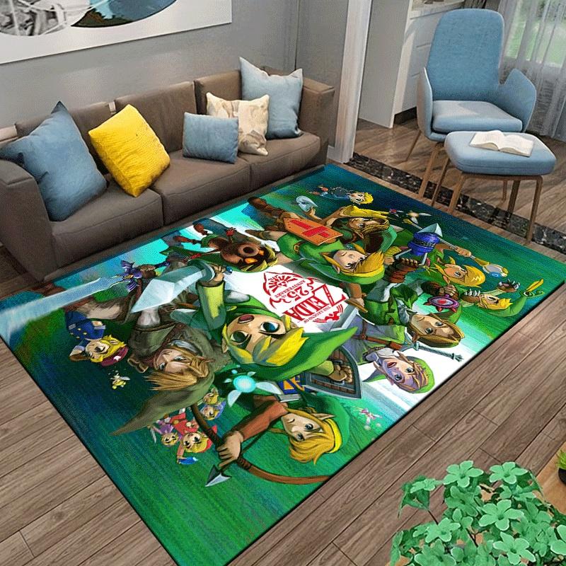 Green Warriors of Adventure and Legend Suitable for Use As an Anti-slip Game Mat for Living Room and Bedroom Sofas