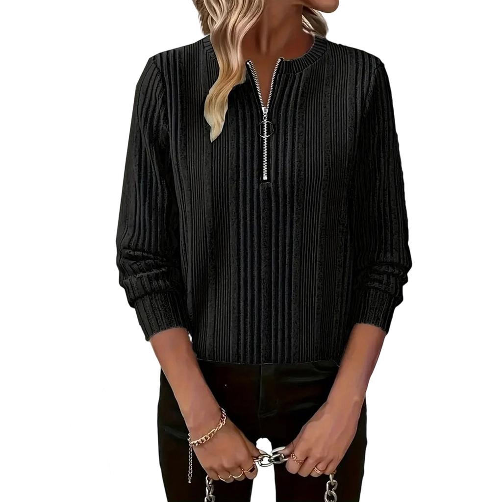 Modny damski top z długim rękawem, elegancki, do pracy i na co dzień