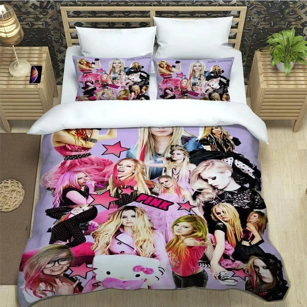 2026 Avril Lavigne Bedding Set Single Twin Full Queen King Size Bed Set Adult Bedroom Duvetcover Sets Personality Bed Sheet Set