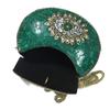 Turquoise Stone Mosaic Metal Bag Antique Ethnic Bridal Clutch Indian Purse Party Clutch Women Bag