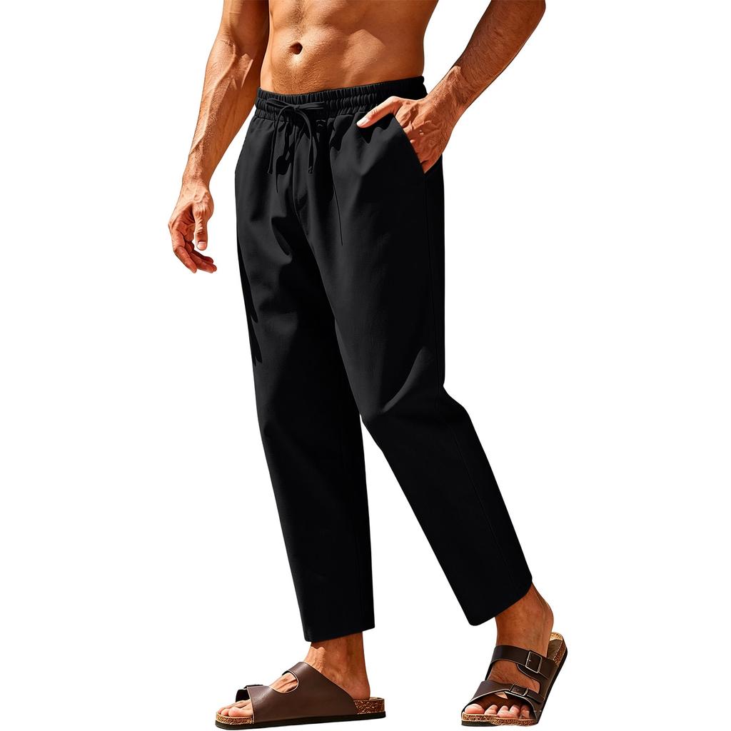 Men's Casual Linen Pants for Spring and Summer Everyday Wear