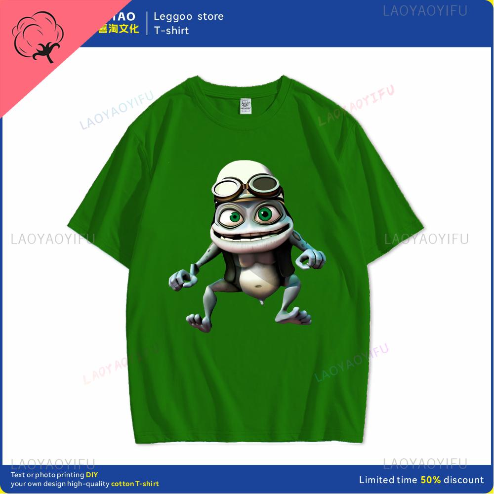 Crazy Frog T Shirt Crazy Frog TShirt Cotton Graphic Tee Shirt Short Sleeves Casual Men Cute Tshirt Hip Hop Harajuku Streetwear