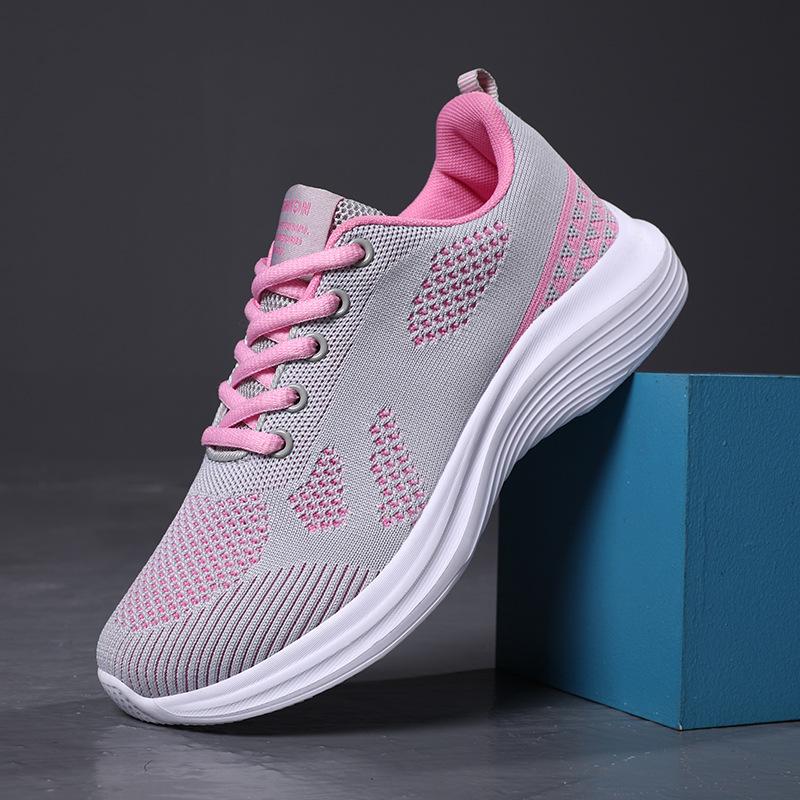 Brand Sports Shoes Women's Mesh Breathable Running Shoes Lightweight Shock Absorption High School Entrance Examination Physical Test Racing Training
