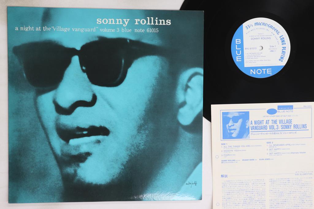 LP Record SONNY ROLLINS - A Night At The "village Vanguard" 3 BNJ61015 BLUE NOTE 1985 Japan Jazz Used